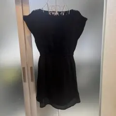 OFUON 黒ミニワンピース