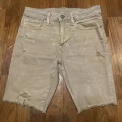AMERICAN EAGLE/アメリカンイーグル/デニムショートパンツ/ベージュ
