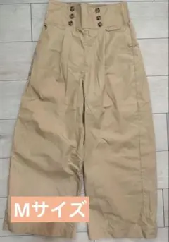 レディース　ベージュ ワイドパンツ M