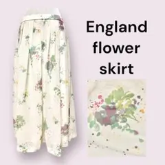 vintage ヴィンテージ スカート 花柄 英国 レトロ ヨーロッパ 海外古着のサムネイル
