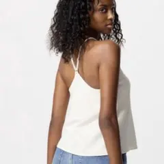 UNIQLO クレープジャージーブラキャミソール　S 新品　ホワイト