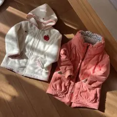 子ども　ジャンパーコート　2着セット　110サイズ　フードあり　フードなし