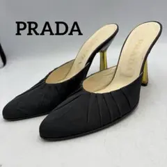 プラダPRADA 黒 ハイヒール パンプス38 - メルカリ