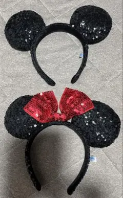 ※週末限定価格　ディズニー スパンコール　カチューシャ　2個セット