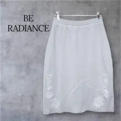 BE RADIANCE ビーラディエンス 花柄刺繍 ニットタイトスカートF 上品のサムネイル