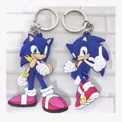 SONIC ソニック 両面デザイン キーホルダー ２種セット ☆★のサムネイル