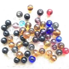 ガラスビーズ7㎜〜8㎜ ミックス 50個