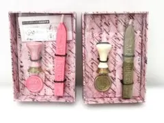 620★シーリングワックス スタンプセット バラ クラウン ピンク ゴールド