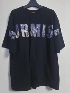 宇宙柄ロゴプリントオーバーサイズTシャツ