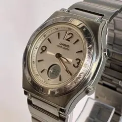 美品 稼働品 CASIO カシオ レディース 腕時計 電波ソーラー 秒針デジタル
