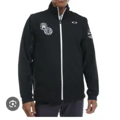 Oakley ジャケット ブラック チェック柄XL　ベストにもなります