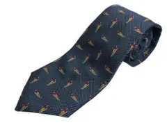 【美品】dunhill ダンヒル ネクタイ ネイビー スキー柄のサムネイル