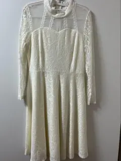 LACE LADIES アイボリー ホワイト レースドレスワンピースのサムネイル