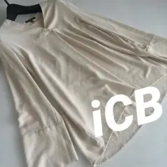 iCBベージュ Vネック 長袖シャツ Mサイズのサムネイル