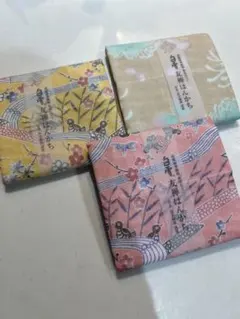 白雪　友禅はんかち　奈良　綿ふきんセット 3枚組
