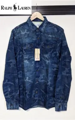 【Ralph Lauren】ウエスタンデニムシャツ/迷彩/総柄/インディゴ/新品のサムネイル