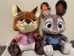 ズートピア2 スーパーラージぬいぐるみ ジュディ ニック2種セット