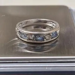 ELLE K18WG ブルーカラーストーン リング ELLE K18WG ブルーカラーストーン リング - メルカリ