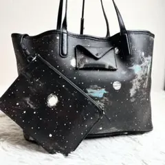 マークバイマークジェイコブス 宇宙柄 トートバッグ A4 大容量 ポーチ付 レア