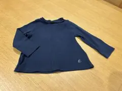 プチバトー カットソー 長袖 紺色
