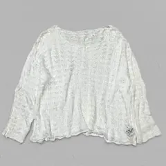 Dazy♡総レースニット　透かし編み　ワイドシルエット　ホワイト　XL