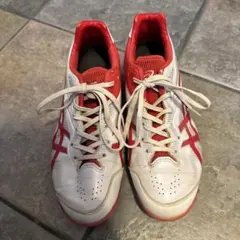 ASICS スパイクシューズ ホワイト/レッド　24センチ