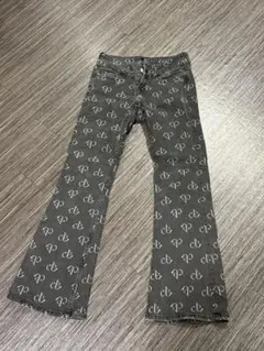【値下げ】H&M DIVIDED 総柄 フレアデニムパンツのサムネイル