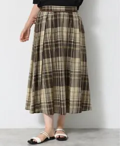 デッサン　Dessin　映えチェック柄ギャザースカート