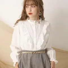 【専用】one after another NICE CLAUP フリルブラウス