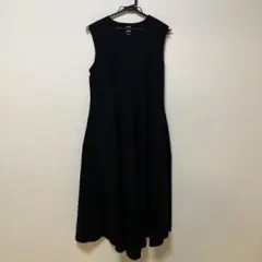 UNIQLO×Theory 黒L ウルトラストレッチ フレアロングワンピース
