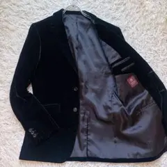 極美品✨タケオキクチ テーラードジャケット ベロア ベルベット 深緑 M