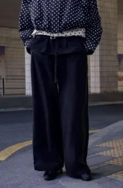 ZARA ナイロンオーバーレイウエストパンツ