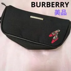 美品✨BURBERRYバーバリー　ポーチ　ノバチェック刺繍入りのサムネイル