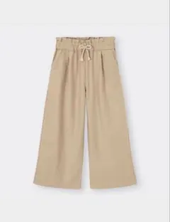 リネンブレンドイージーワイドパンツ　120