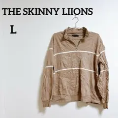THE SKINNY LIIONS 【L】 ベージュ ハーフジップ トレーナー