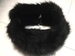 新品未使用　ファーマフラー　黒