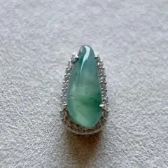 ミャンマー産天然本翡翠 福瓜 チャーム シルバー925