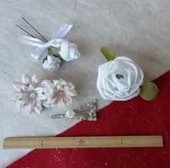 つまみ細工 髪飾り コサージュ