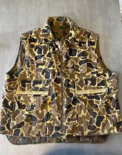 80s WOOLRICH ダウンベスト カモ柄 迷彩 リバーシブル