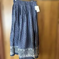 Samansa Mos2 幾何学模様 ロングスカート