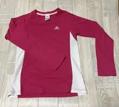 adidas ピンク 長袖Tシャツ ランニングやテニスなどスポーツに Mサイズ