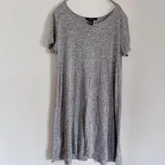 FOREVER 21 【S】グレー サマーニット 半袖 Tシャツ チュニックのサムネイル