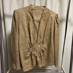ペイズリー柄 ノーカラージャケット