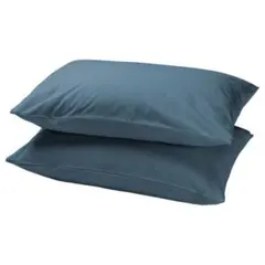 未使用 IKEA ドヴァーラ 枕カバー ブルー 50x60 2枚入り