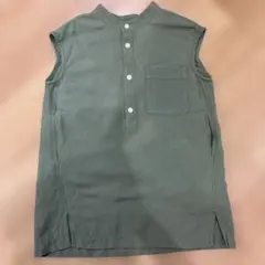 ノースリーブ ワンピース カーキ キッズ