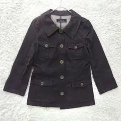 レキップヨシエイナバ 　長袖襟付きジャケット　ストレッチ　ブラック 40