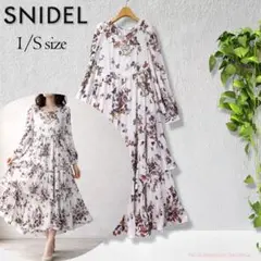 【美品】スナイデル フレアワンピース プリーツ 花柄 ティアード Aライン