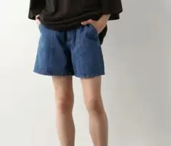 GLOBAL WORK　ハイウエストデニムキュロット