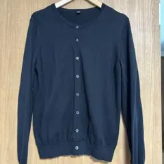 UNIQLO クルーネック カーディガン ブラック Lのサムネイル