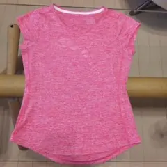 赤 Vネック 半袖Tシャツ